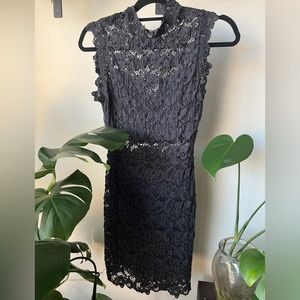 NIGHTCAP black lace fitted dress size 2 (S)